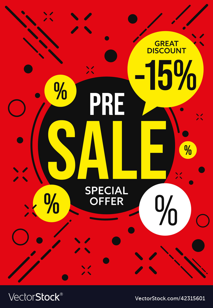 Pre sale banner design template with special offer