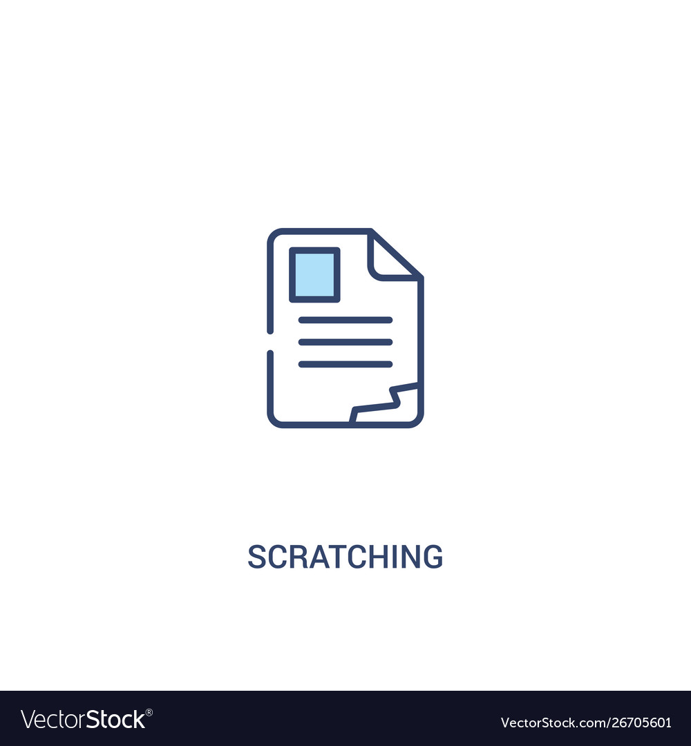Scratching concept 2 colored icon simple line vector image Scratching concept 2 colored icon simple line