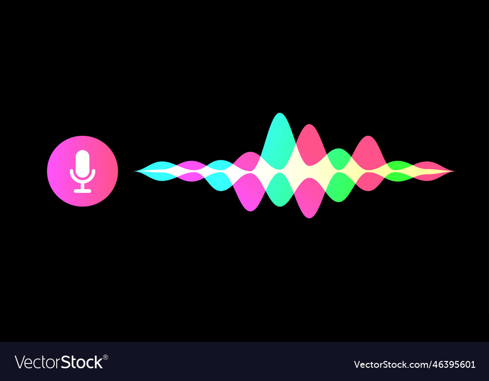 Voice message audio chat interface and record Vector Image