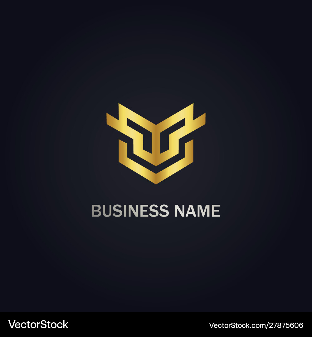 Abstract shape geometry design logo Royalty Free Vector