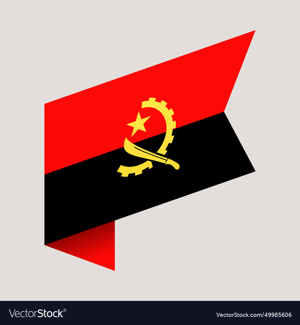 Angola corner flag national isolated Royalty Free Vector