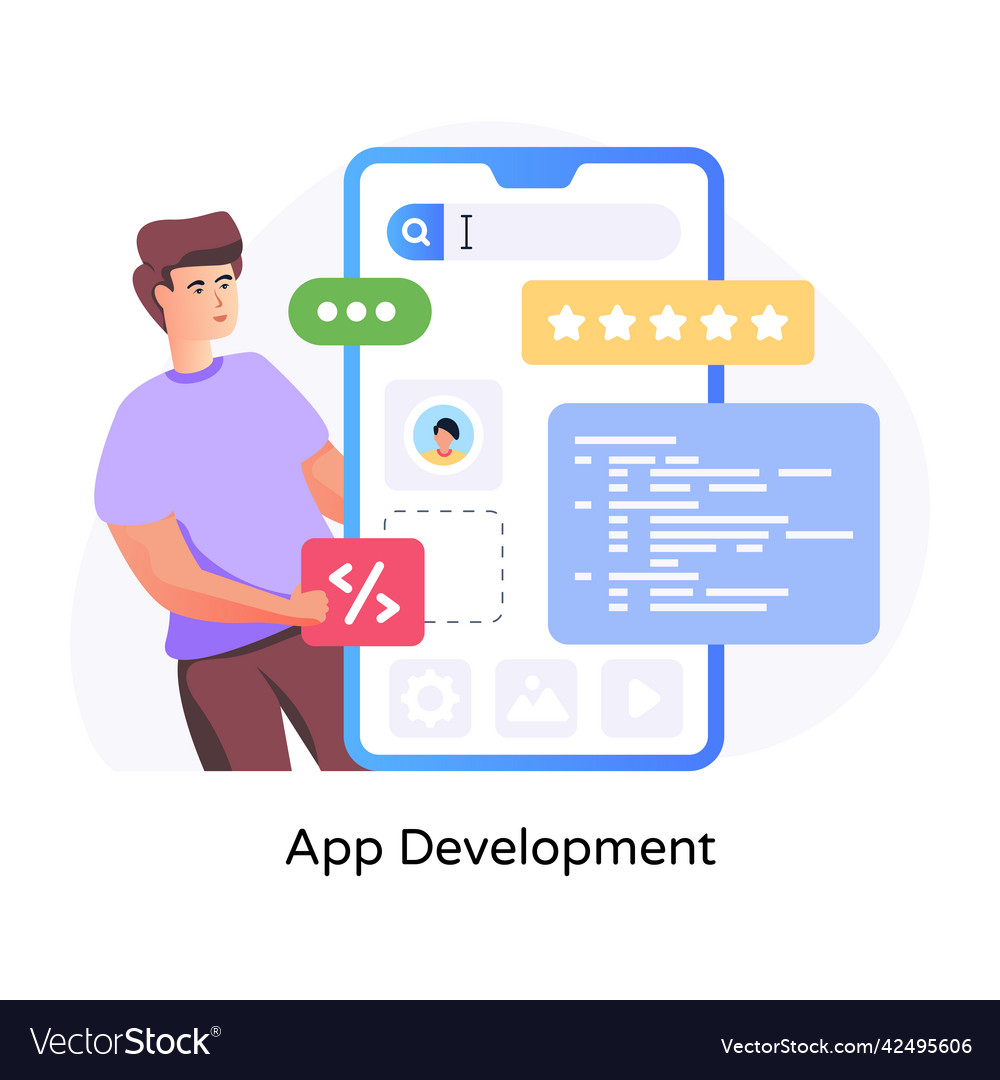 App development Royalty Free Vector Image - VectorStock