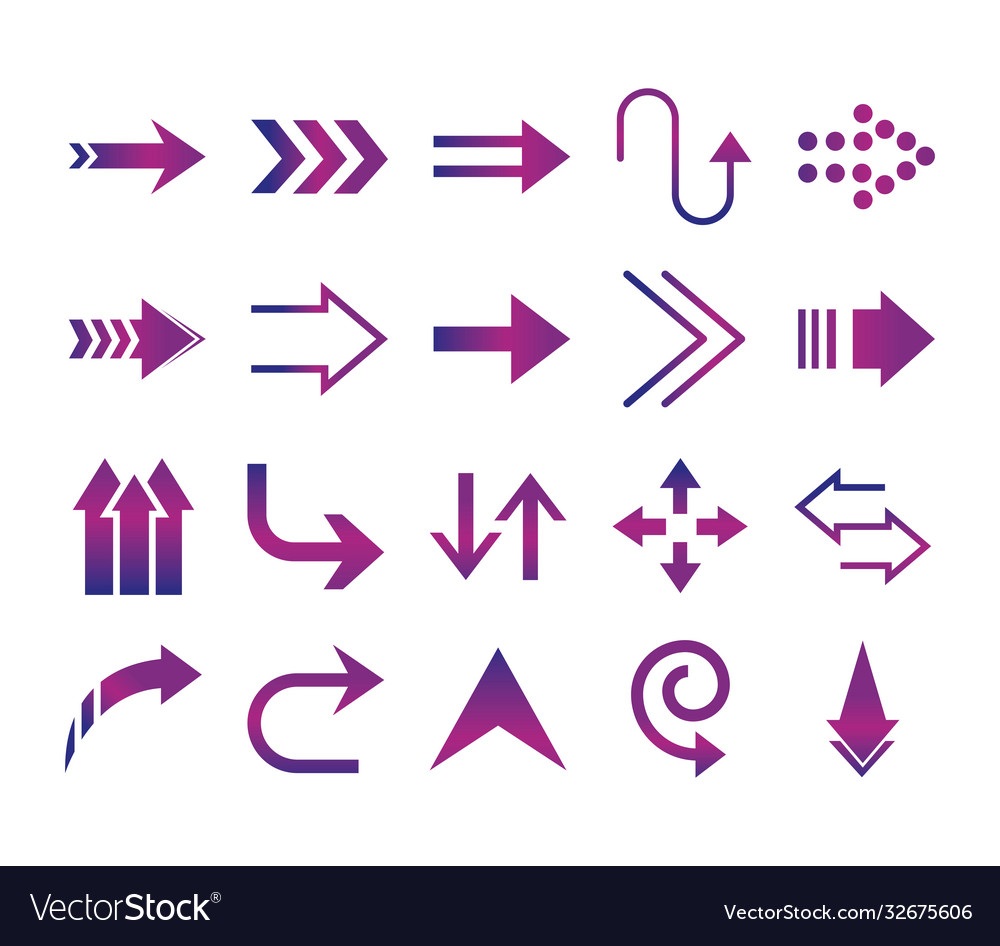 Arrows direction guide cursor web navigation icons