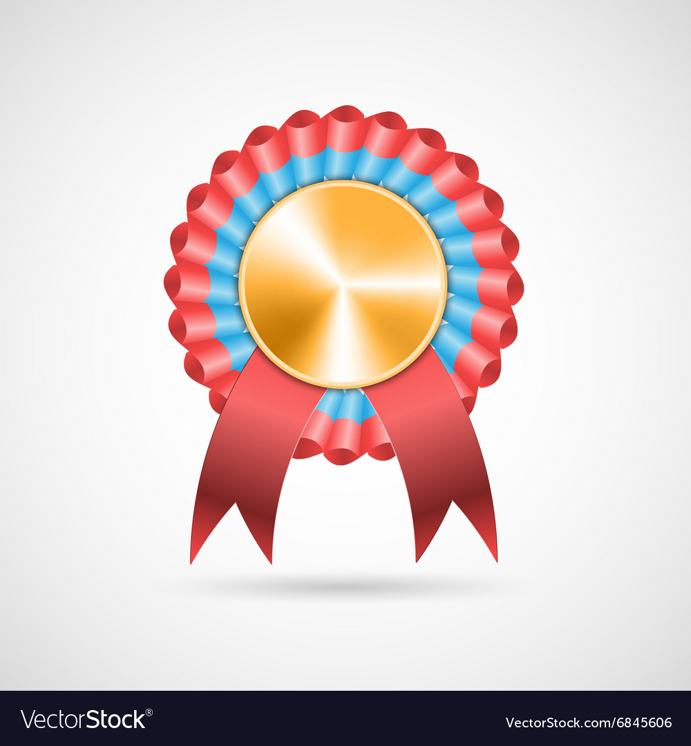 Award Rosette With Ribbons Royalty Free Vector Image