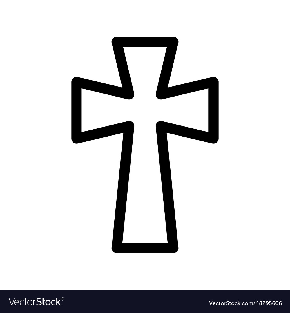 Christian cross icon Royalty Free Vector Image