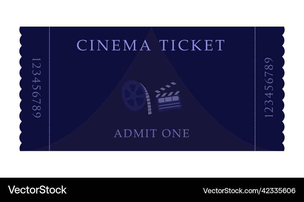 Cinema ticket Royalty Free Vector Image - VectorStock