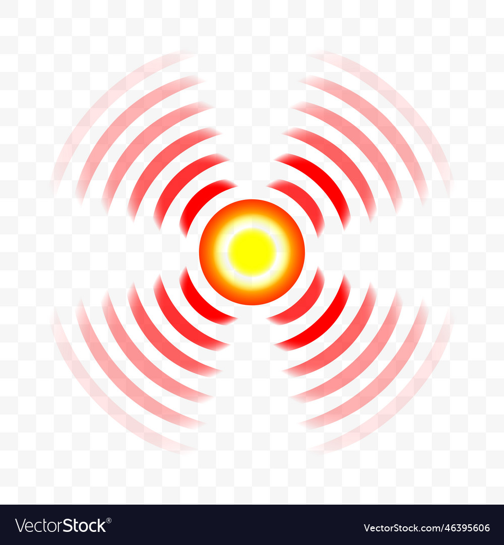 Joint pain mark throat target red circle Vector Image