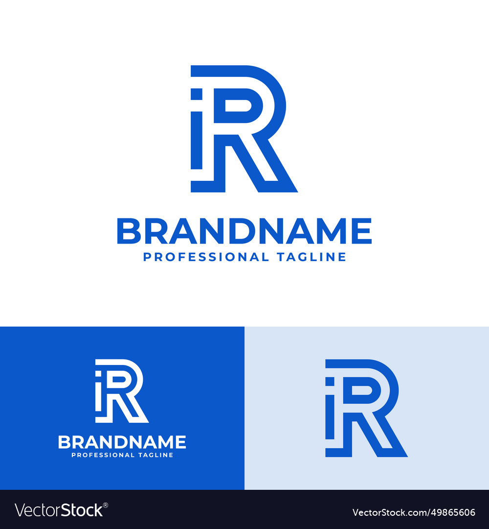 Letter ri modern logo suitable for business Vector Image