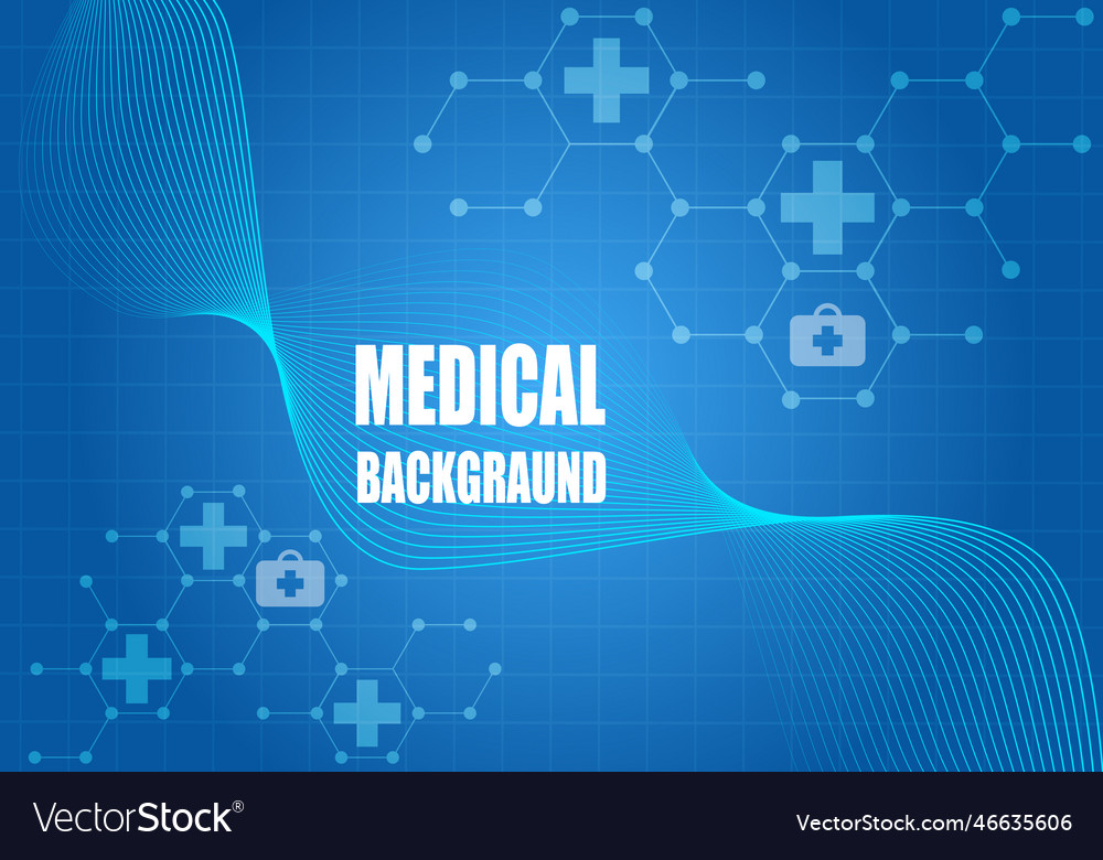 Medical Background With Bright Blue Color Vector Image