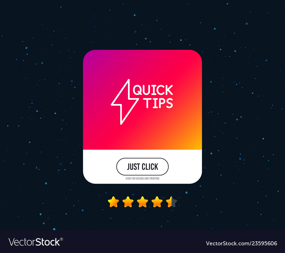 Quick tips line icon helpful tricks sign tutorials