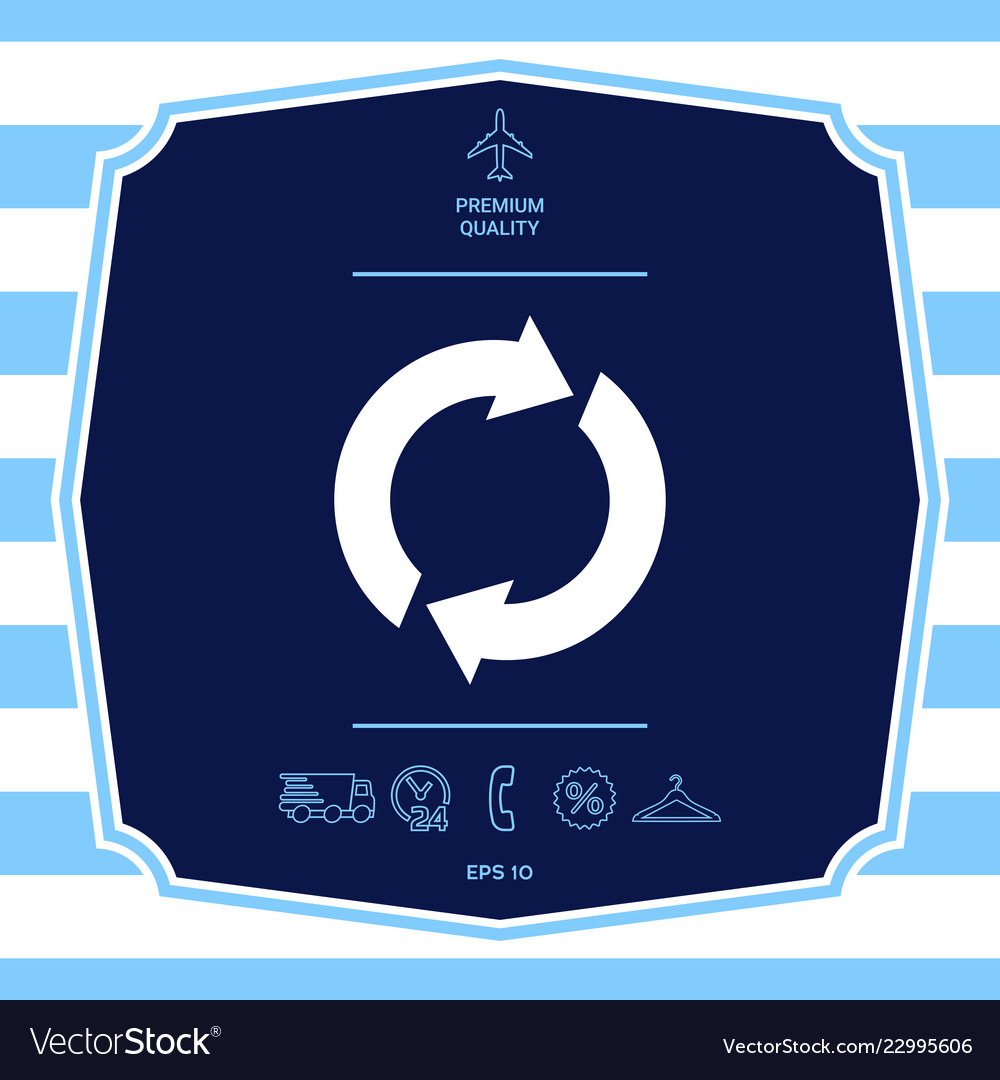 Reset button reload arrows graphic elements