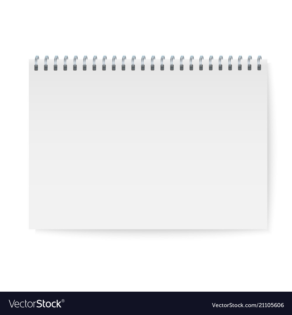 Spiral Notebook Mockup - White Paper