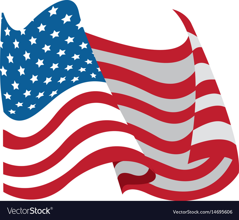 United states of america flag waving symbol