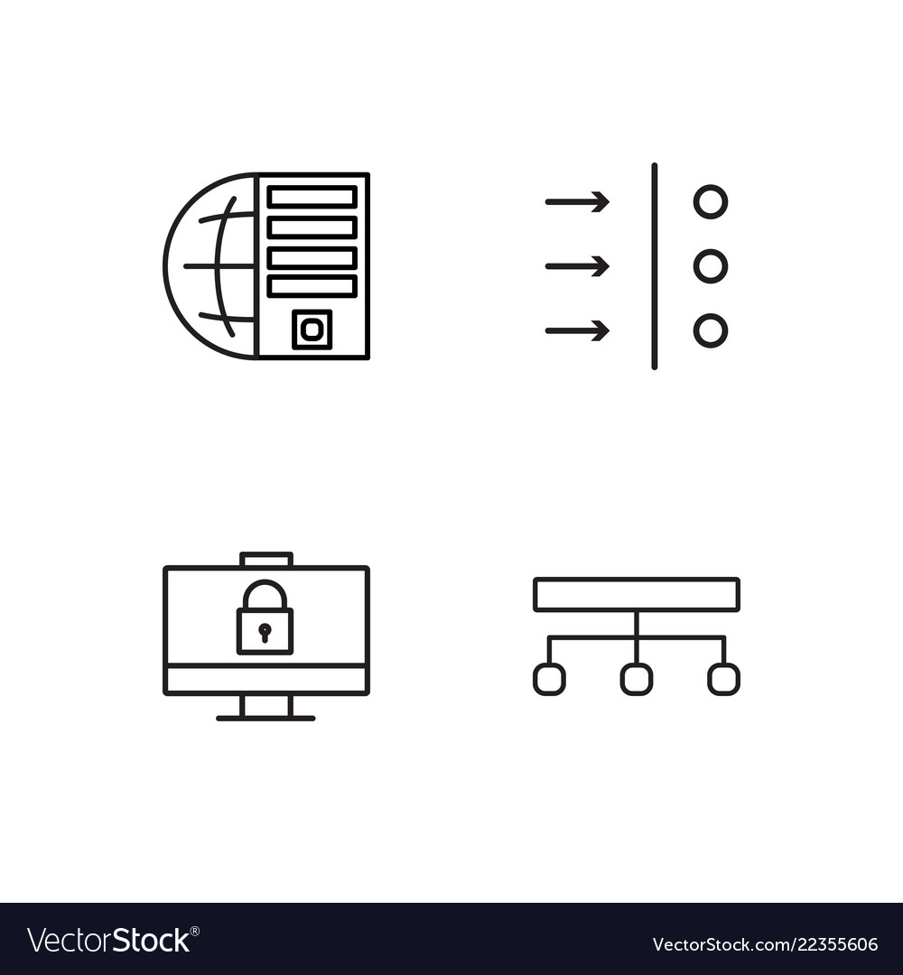 Web simple outlined icons set