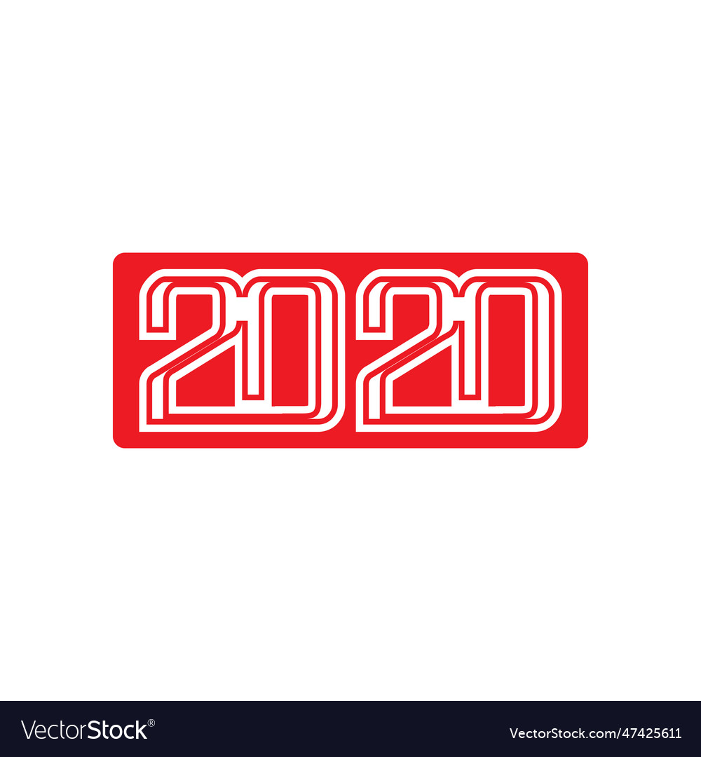 2020 logo graphics new year Royalty Free Vector Image