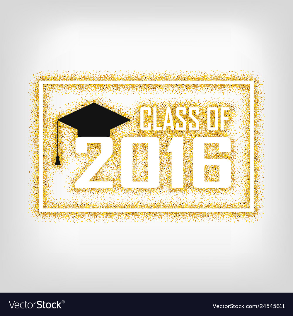 A graduating class in 2016 graphics elements vector image A graduating class in 2016 graphics elements