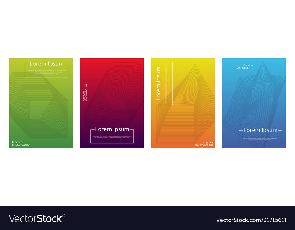 Colorful gradient minimal geometric line pattern