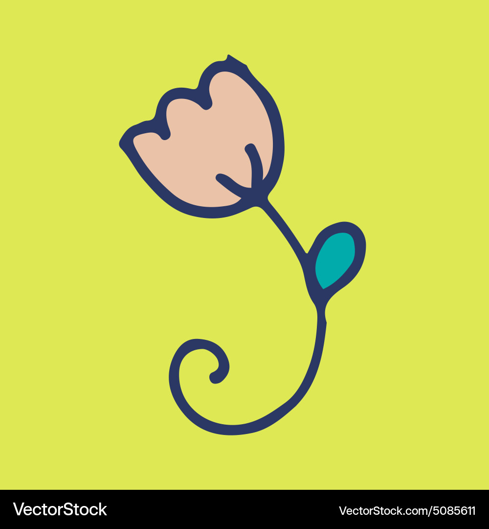 Doodle flower Royalty Free Vector Image - VectorStock