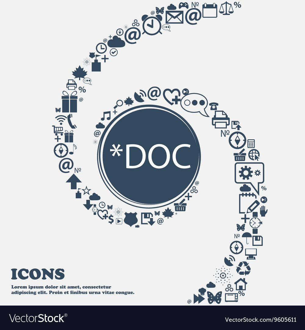File document icon download doc button