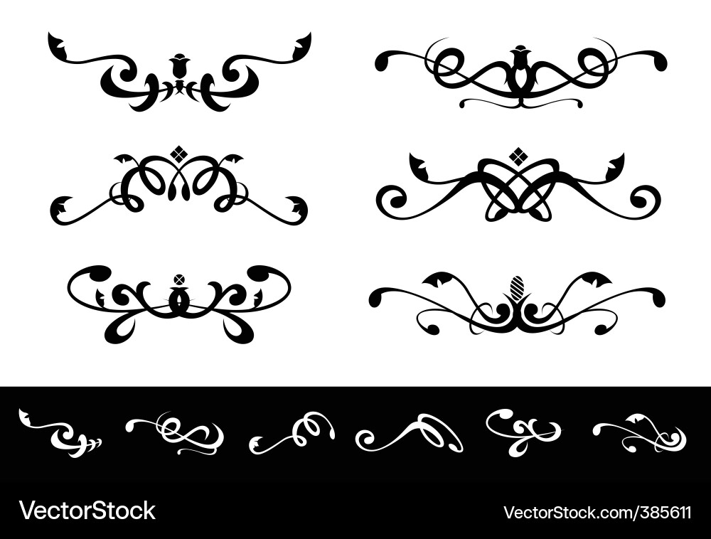 Floral elements Royalty Free Vector Image - VectorStock