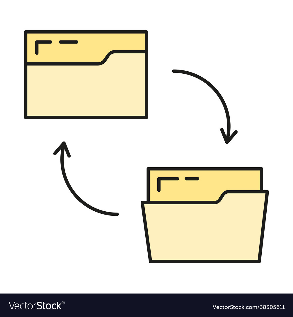 Folder online database cloud computer technology vector image Folder online database cloud computer technology