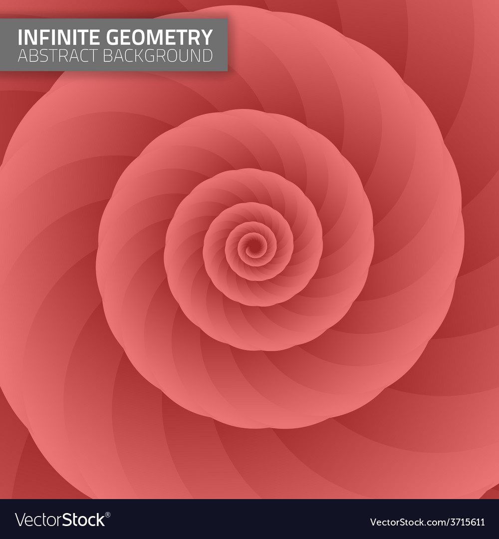 Infinite geometry fractal background Royalty Free Vector