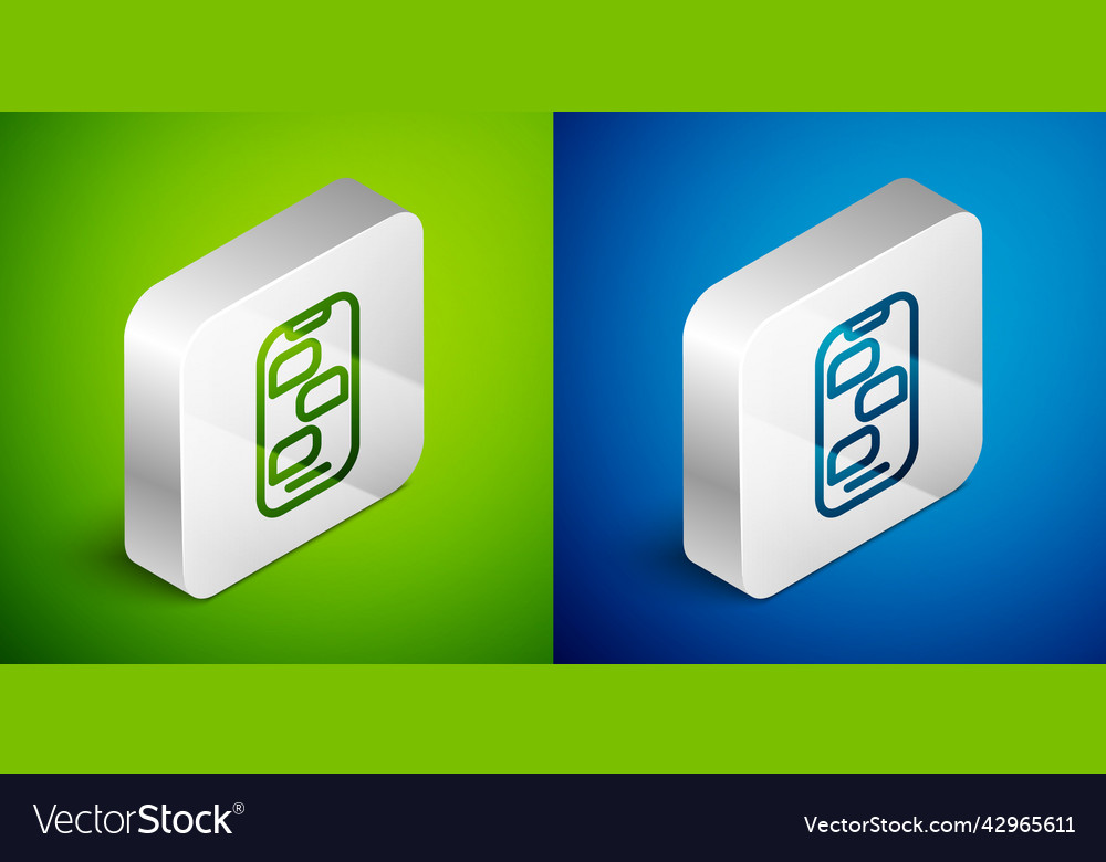 Isometric line new chat messages notification vector image Isometric line new chat messages notification