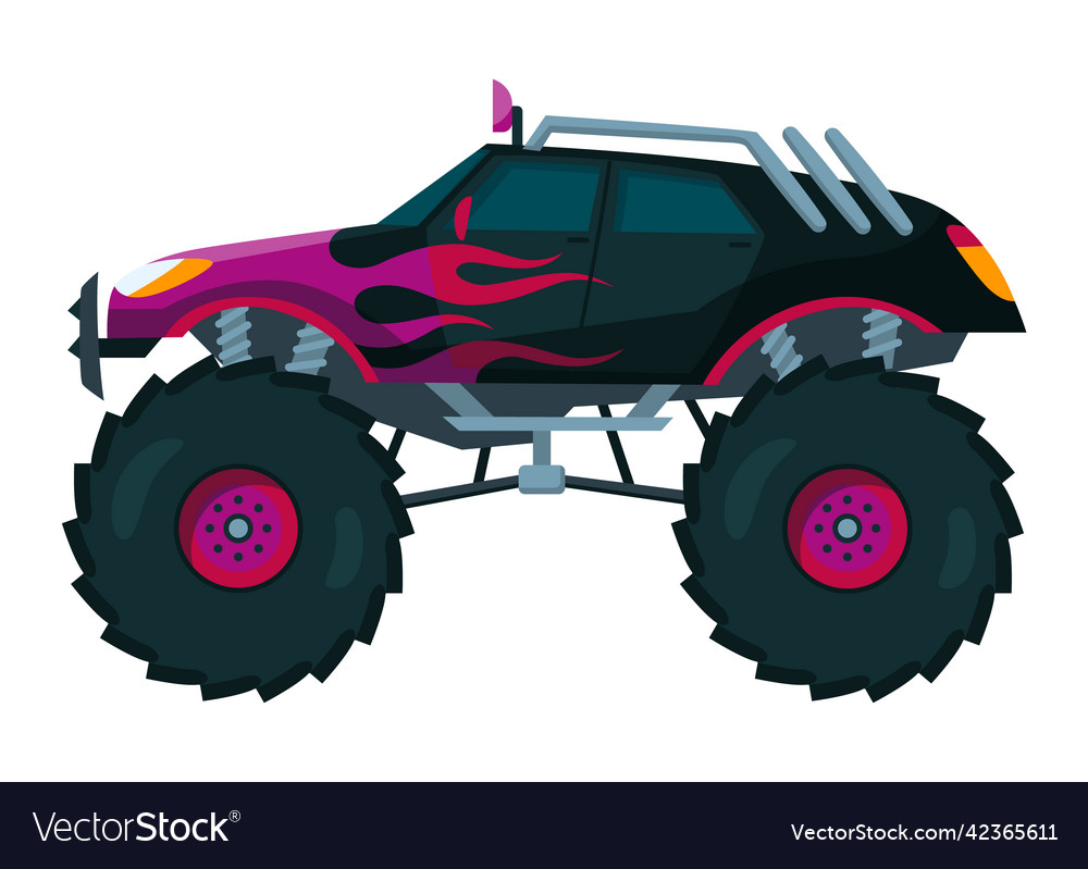 Monster LKW helle bunte Cartoon Auto vector image Monster LKW helle bunte Cartoon Auto