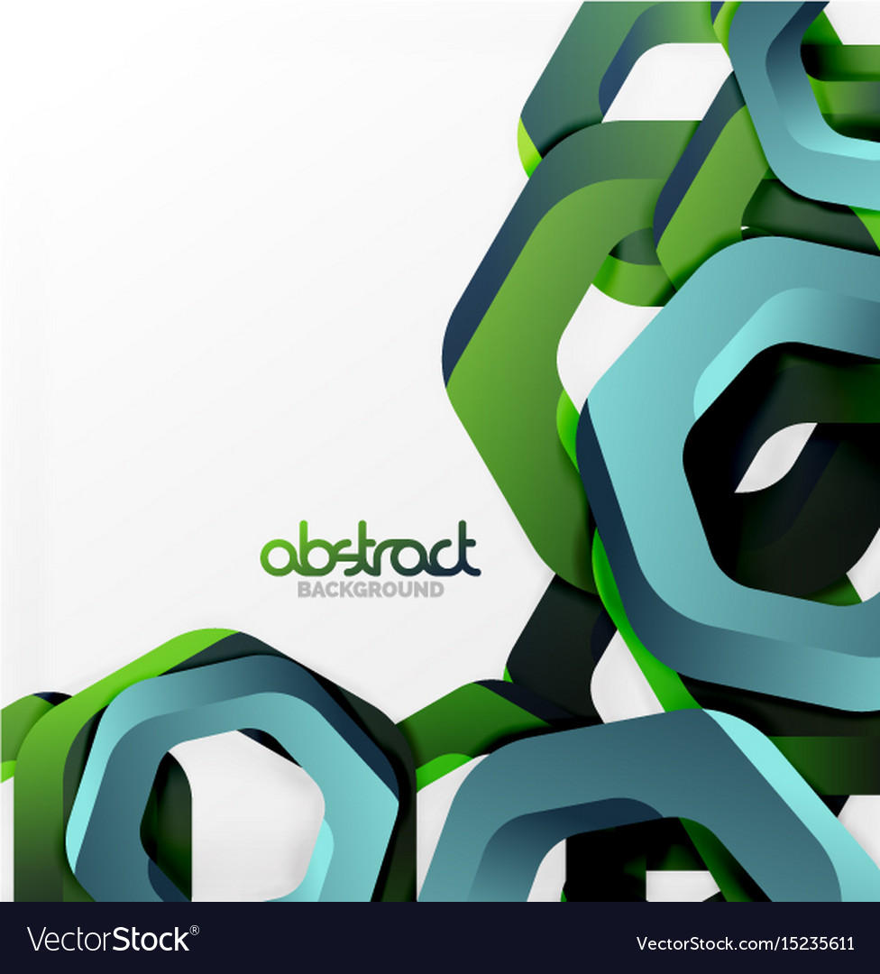Overlapping hexagons design background