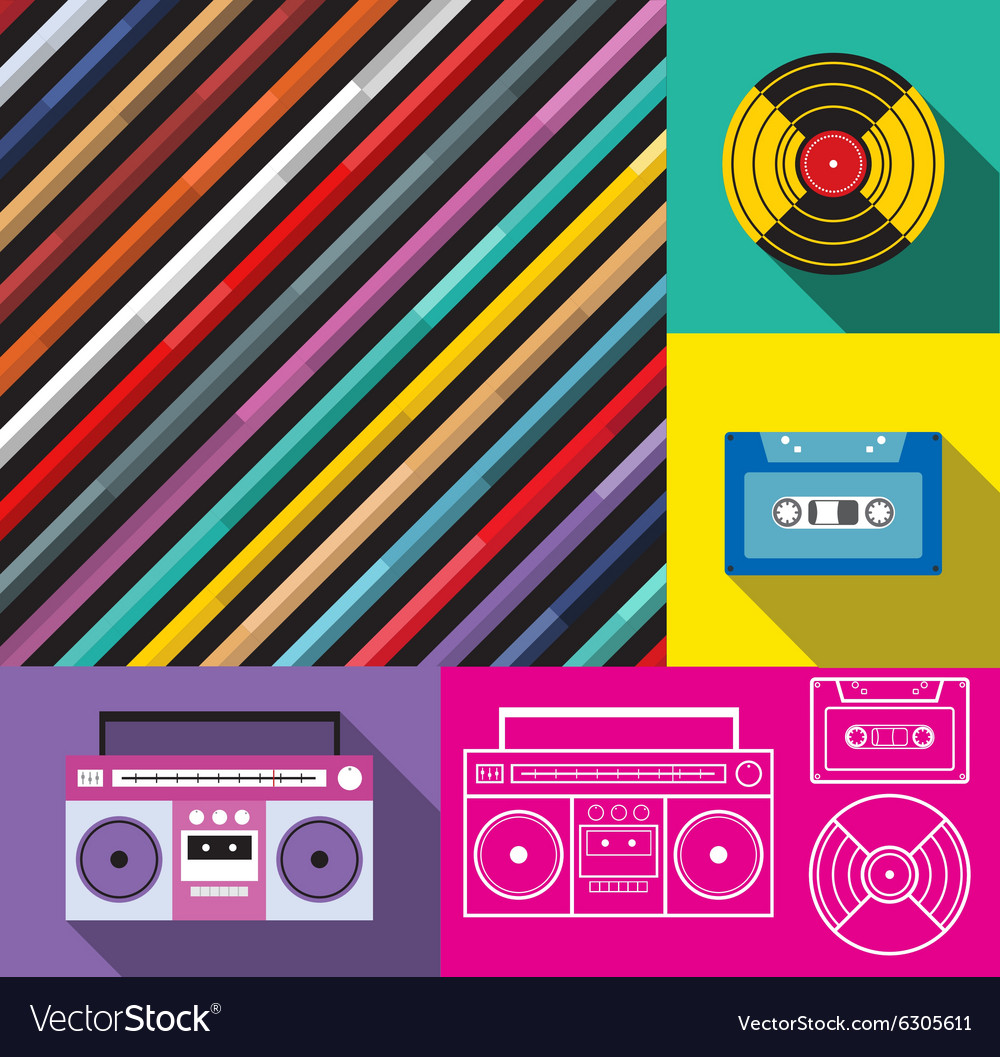 Pop art music background Royalty Free Vector Image