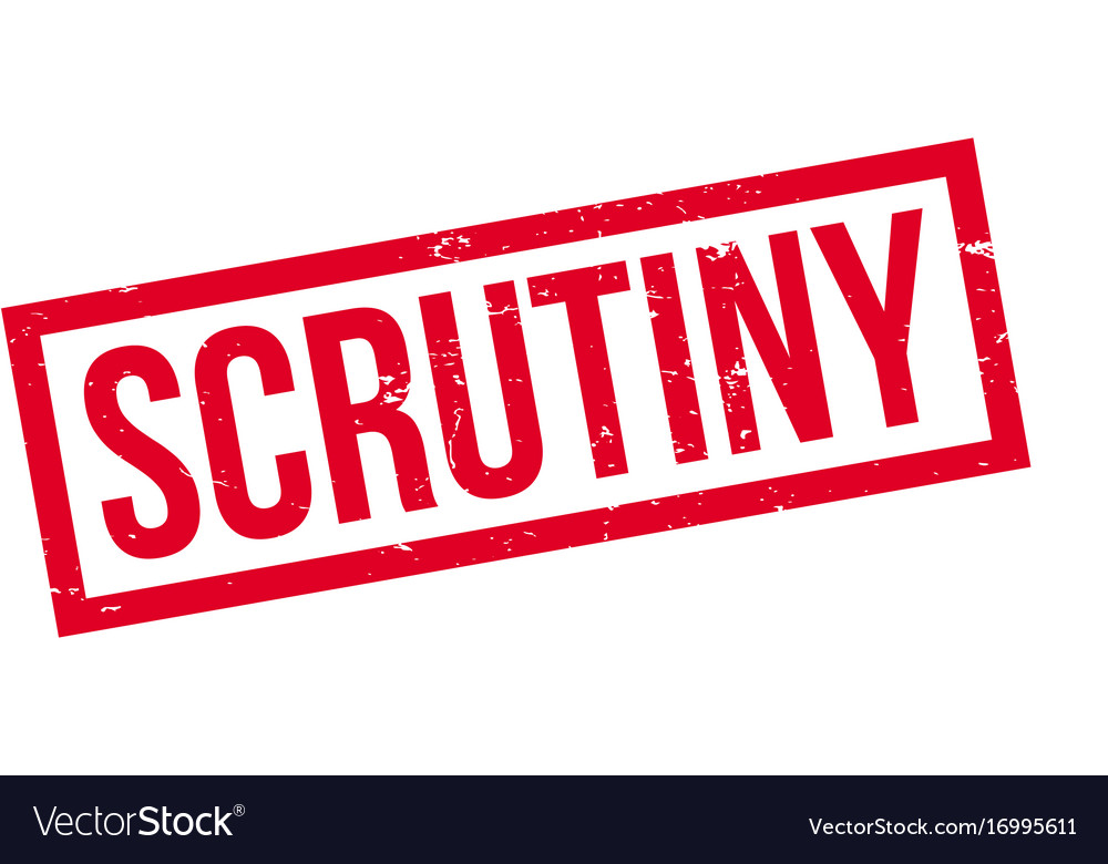 Scrutiny rubber stamp Royalty Free Vector Image