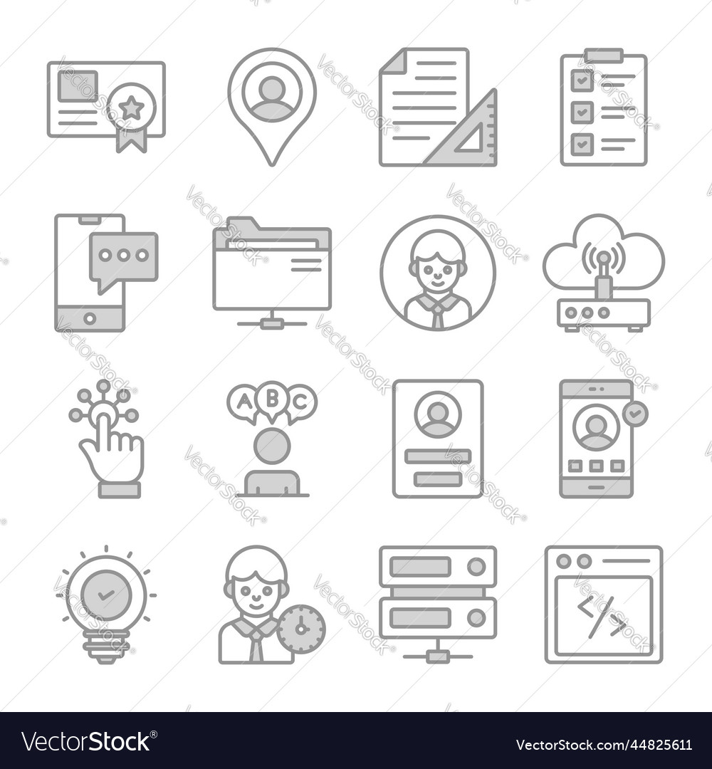 Set of user interface icons web design
