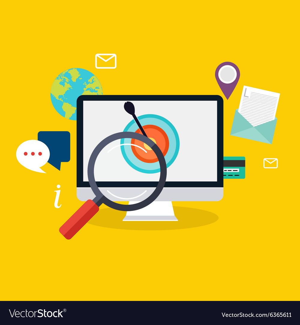 Social media flat modern design concept local Vector Image