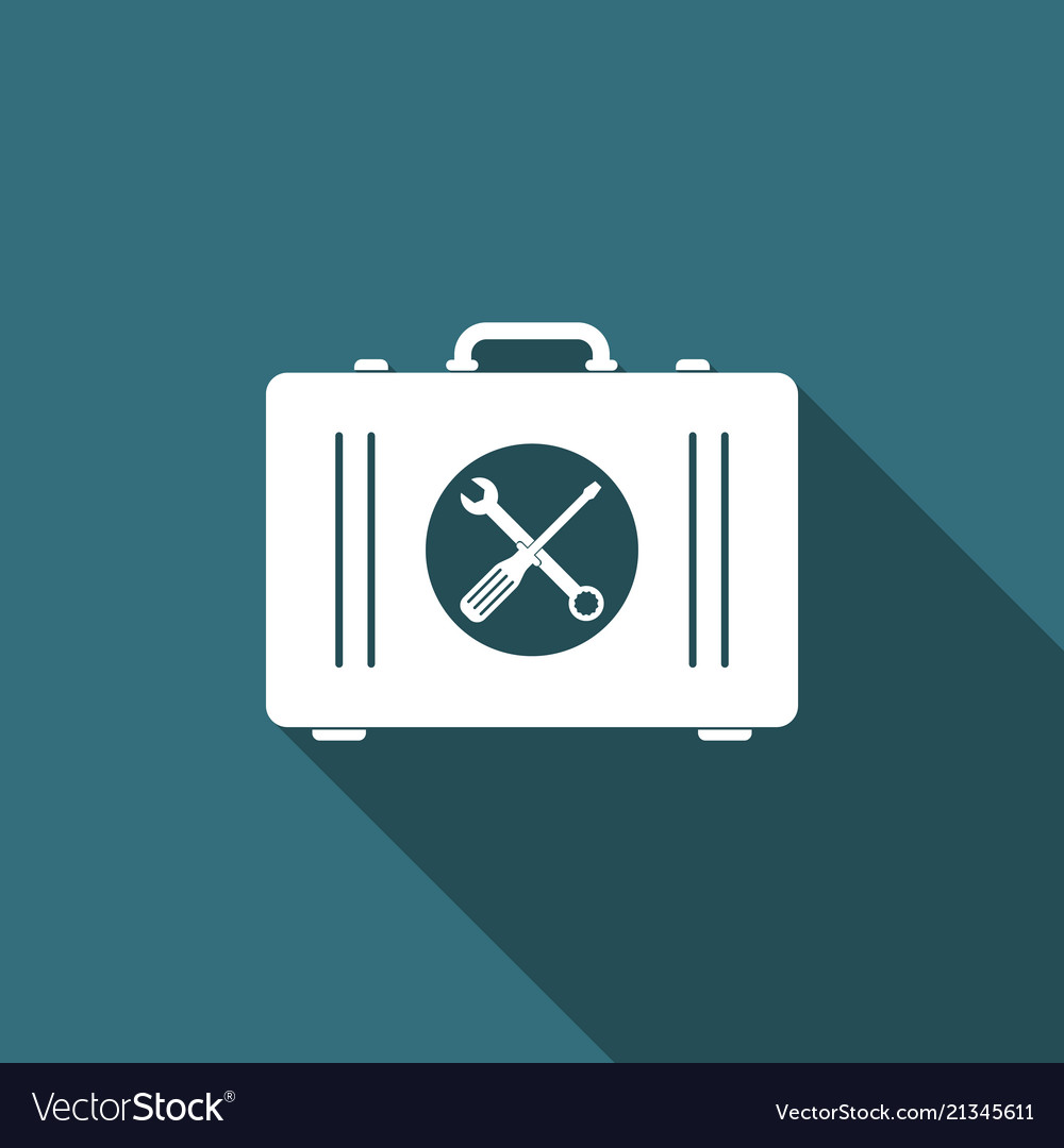 Toolbox icon isolated with long shadow