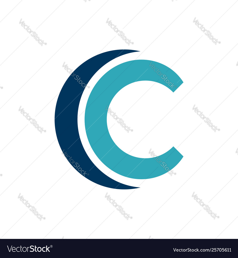 Unique c letter logo template