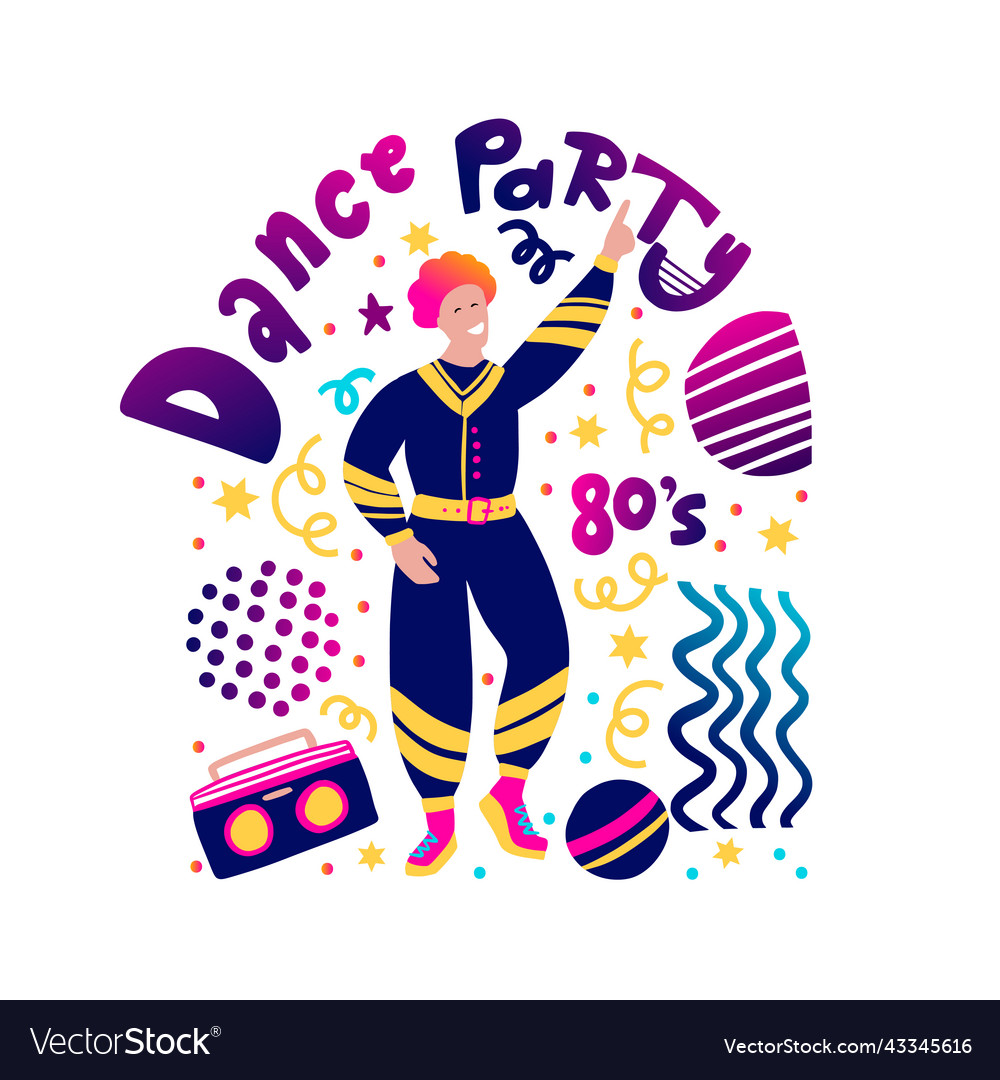 80er Jahre Retro Party Poster