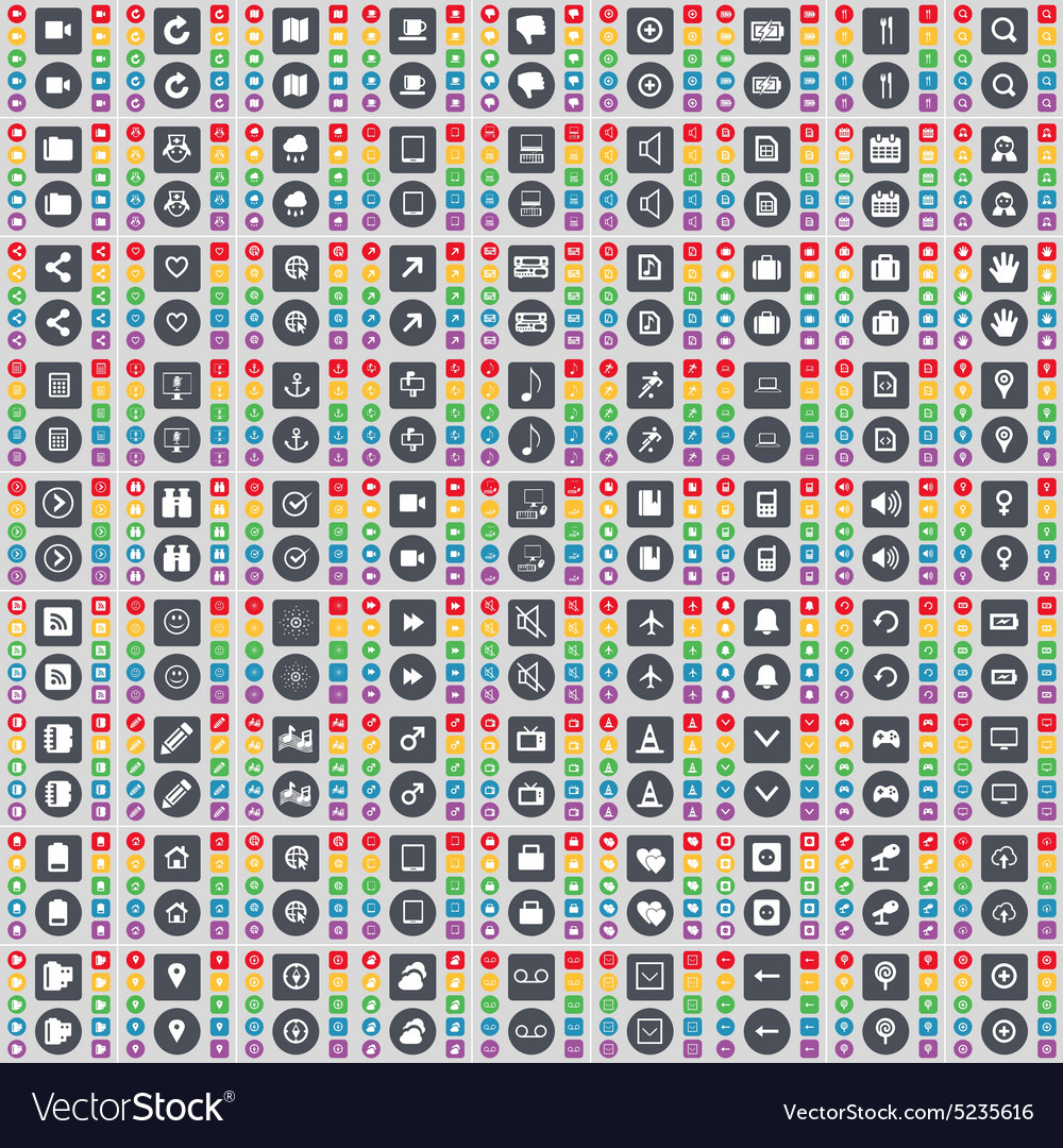 A very large set of colored flat buttons for your