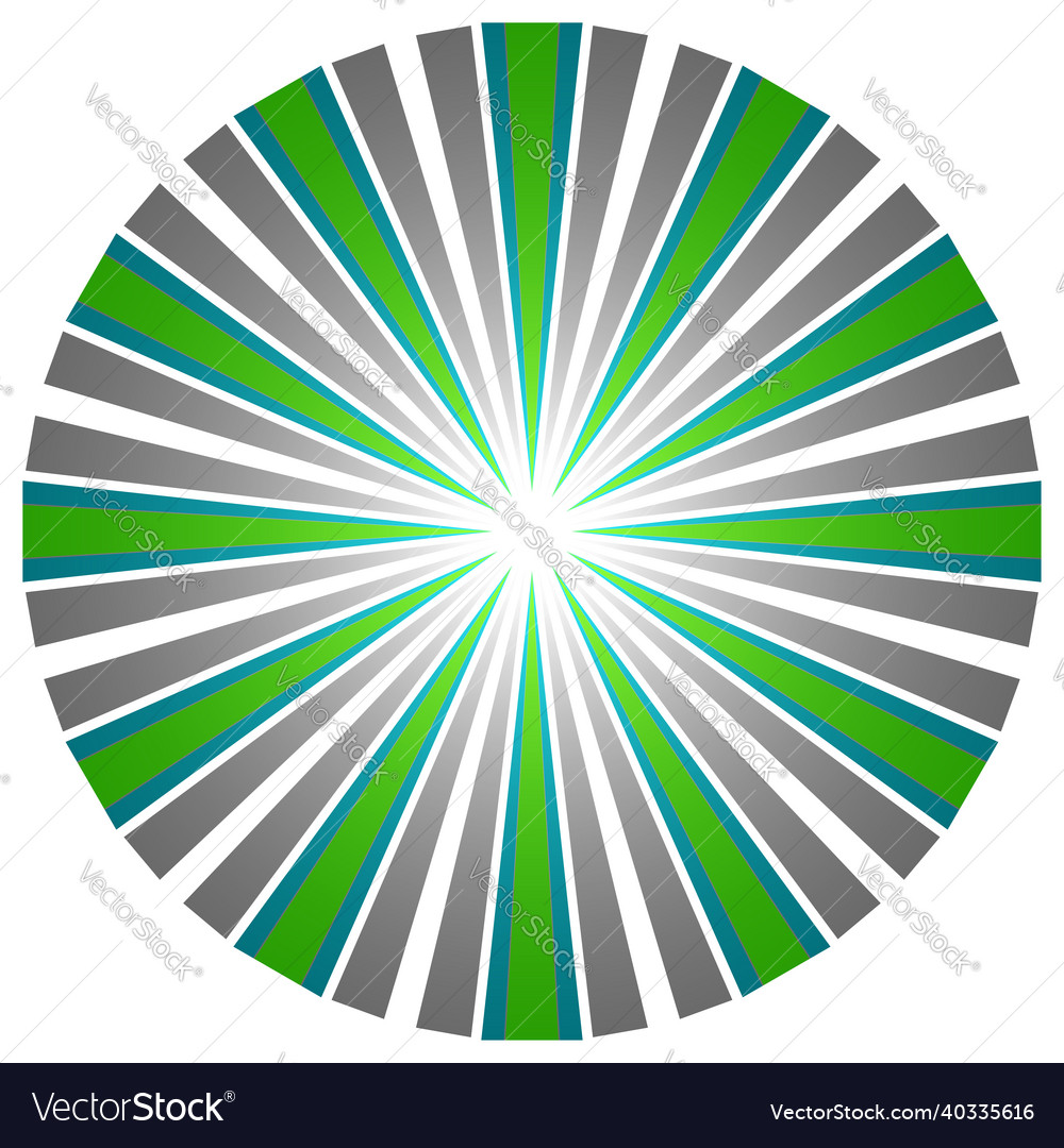Abstract circle with overlapping spokes geometric vector image Abstract circle with overlapping spokes geometric