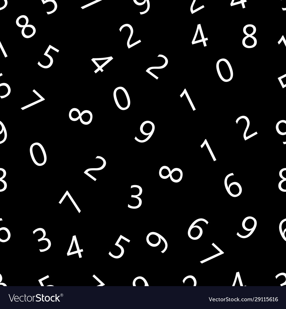 Abstract number random seamless pattern vector image Abstract number random seamless pattern