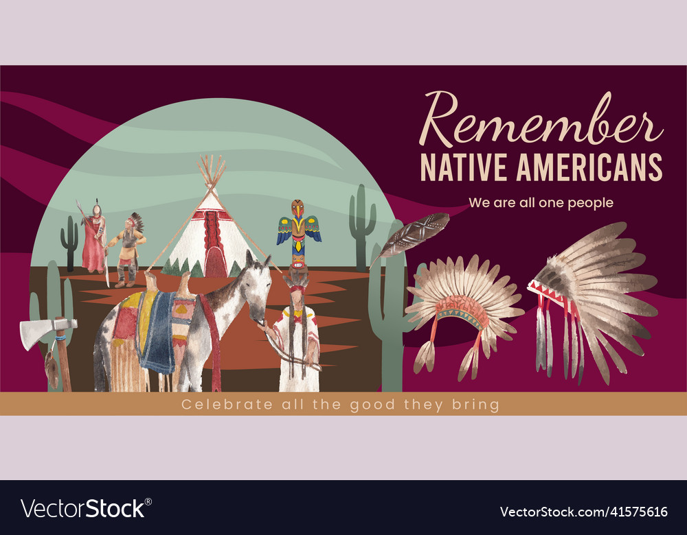 Billboard Vorlage mit nativem Amerikaner