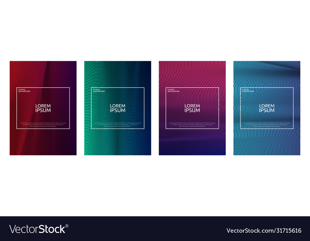 Colorful gradient minimal geometric line pattern