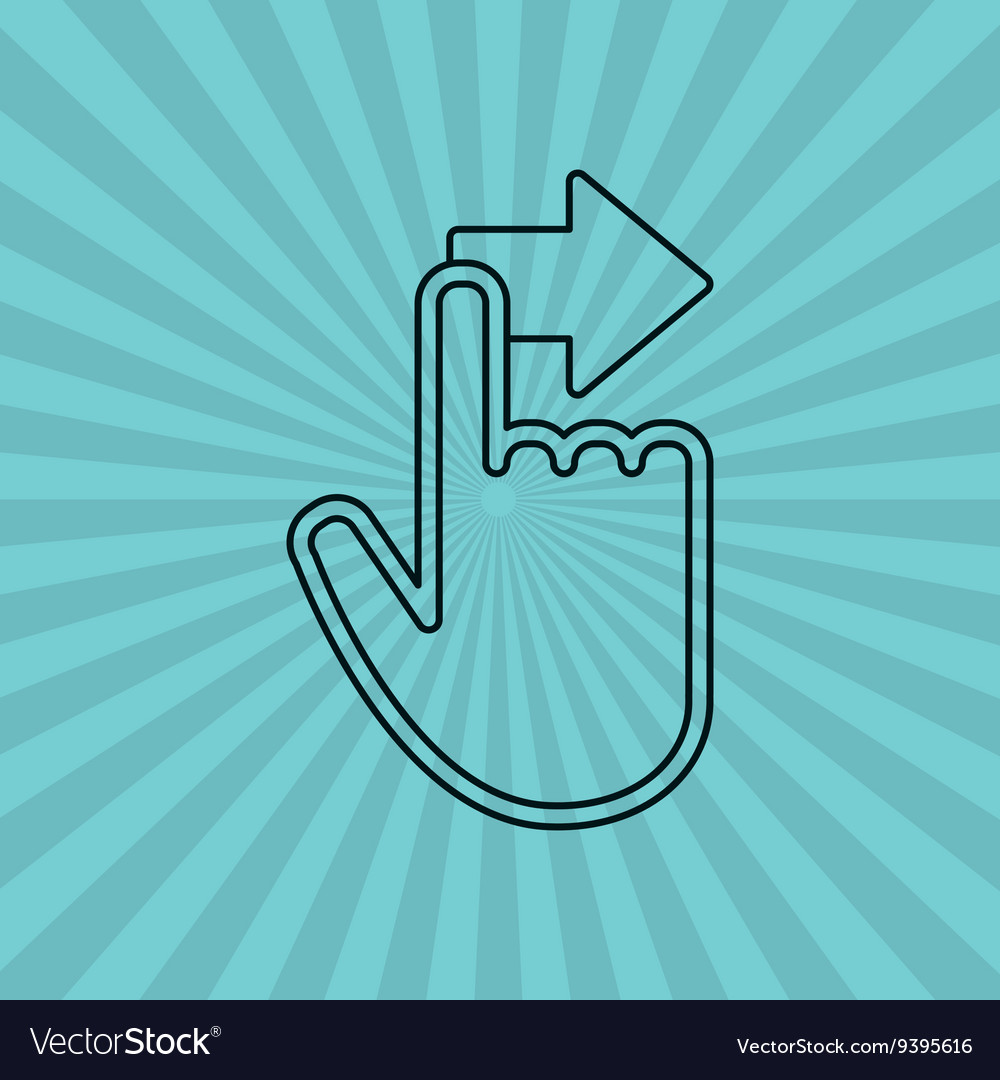 Communication design cursor icon colorful