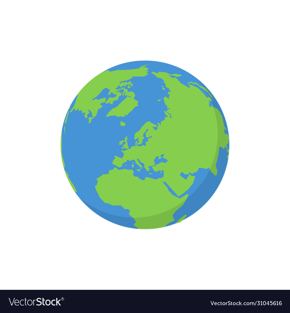 Earth in abstract style simple element vector image Earth in abstract style simple element