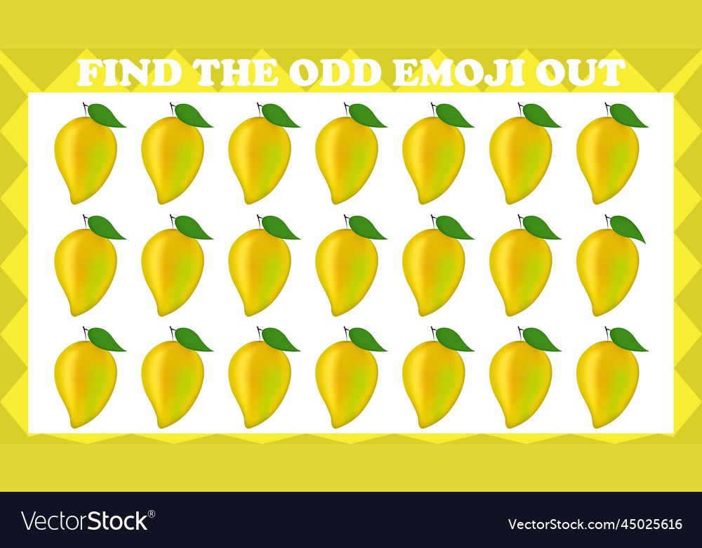 Find the odd emoji out visual logic puzzle game