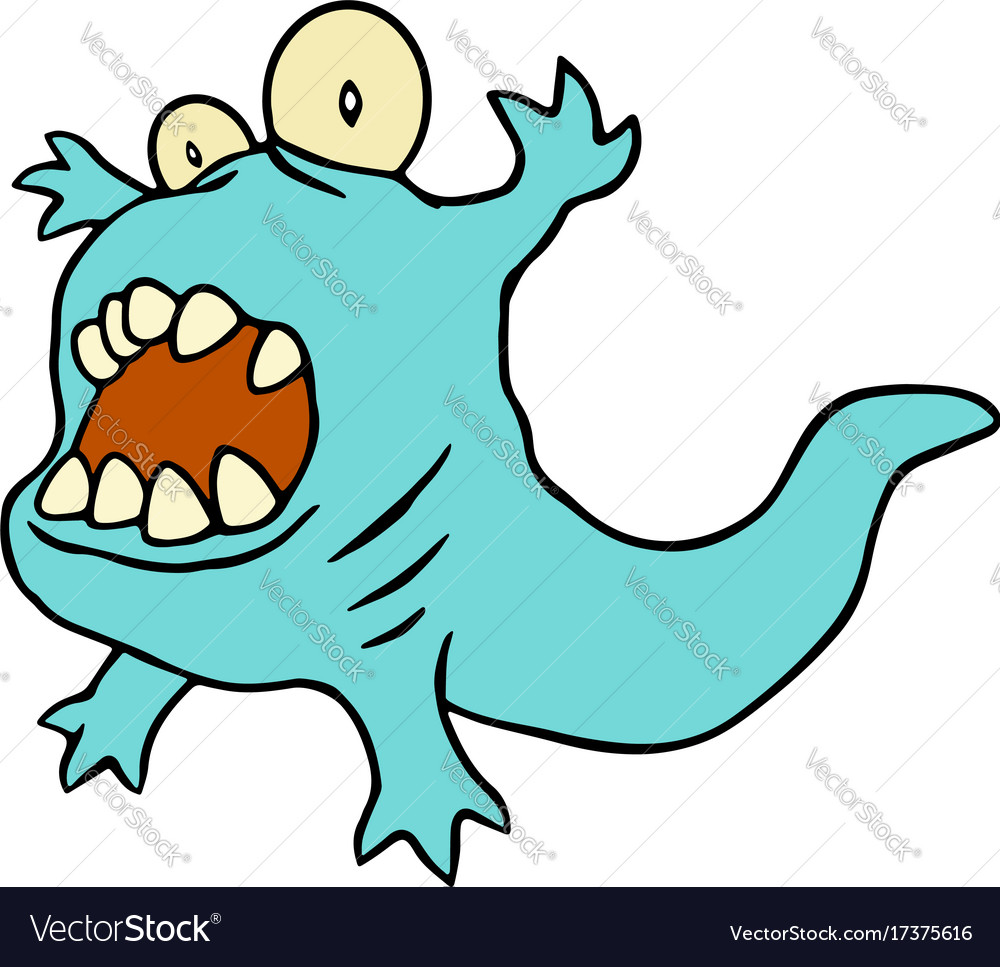 Funny blue dinosaur