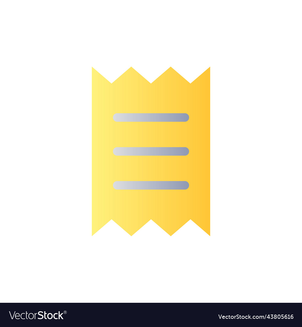 Get receipt for purchase flat gradient color ui vector image Get receipt for purchase flat gradient color ui