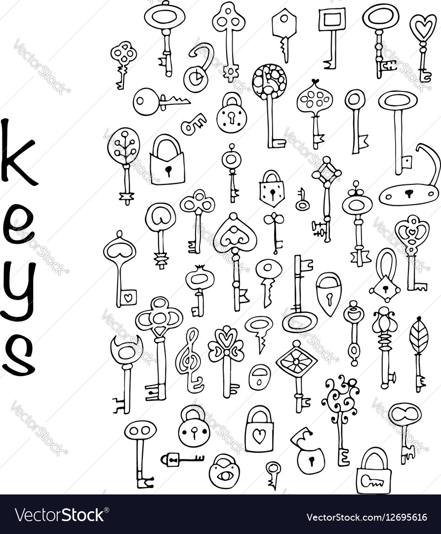 Keys collection sketch for your design