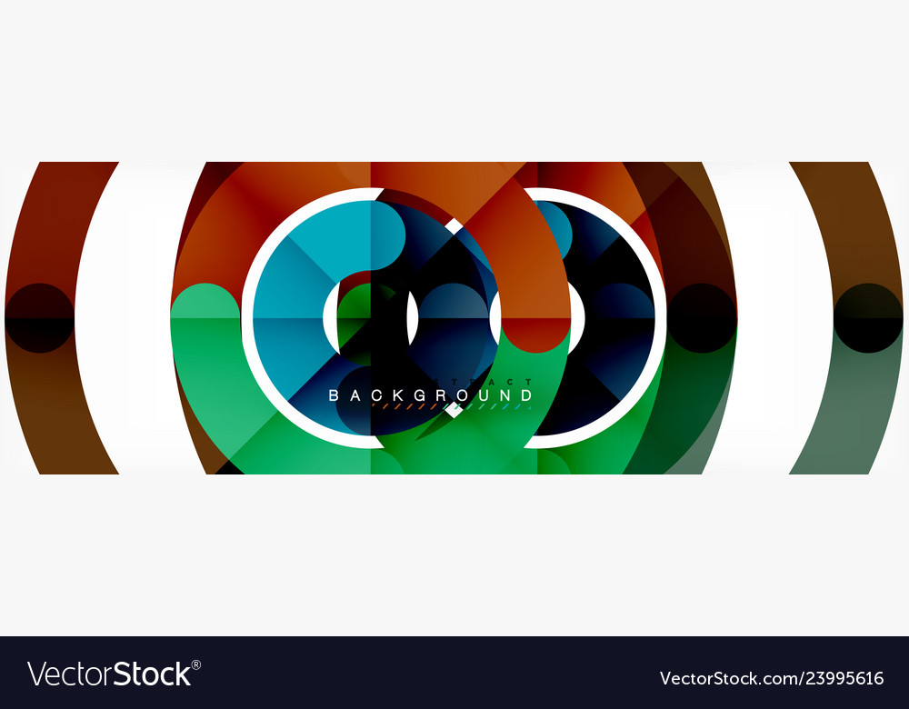 Linear design circle background vector image Linear design circle background
