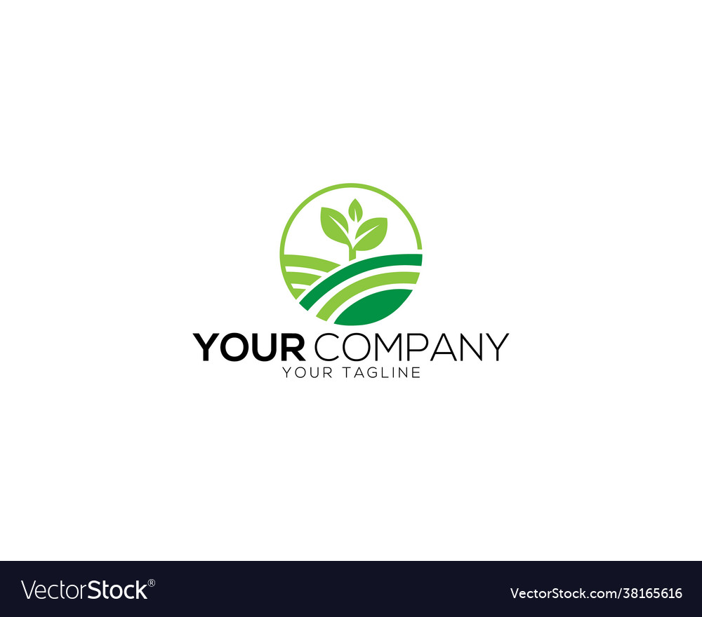 Plantation farm logo design Royalty Free Vector Image