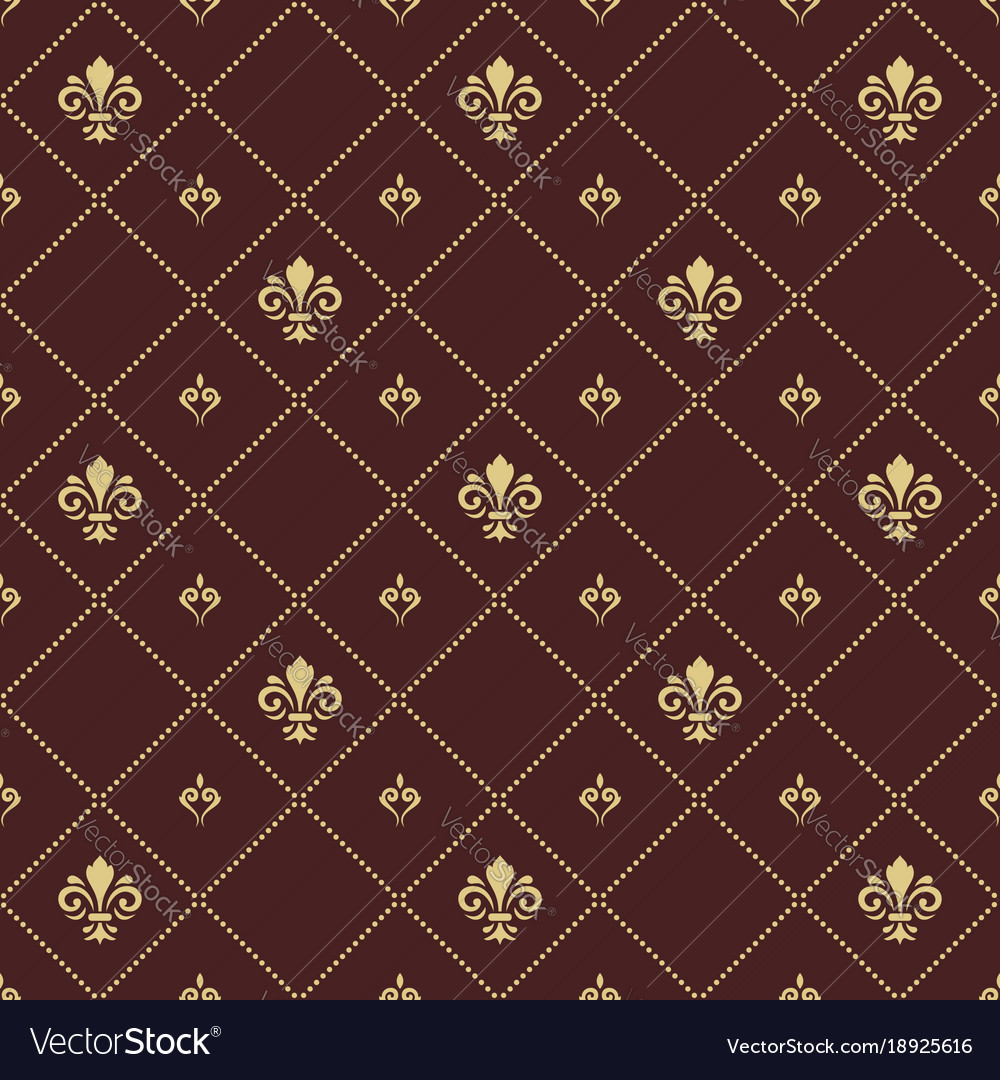 Seamless pattern with royal lily